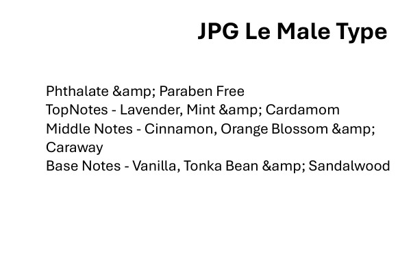 Jpg Le Male Type
