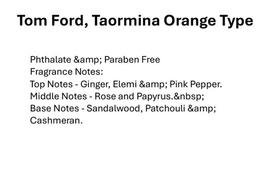 Tom Ford, Taormina Orange Type