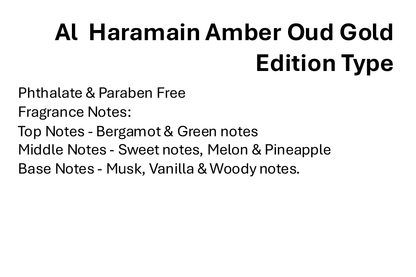 Al Haramain Amber Oud Gold Edition Type
