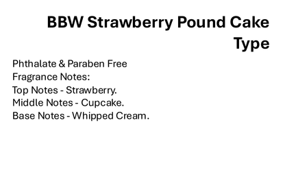 BBW Strawberry Pound Cake Type