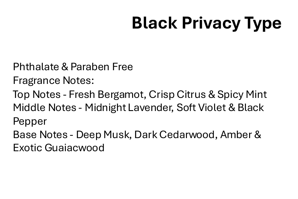 Black Privacy Type