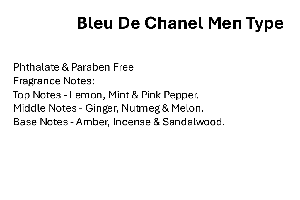 Bleu De Chanel Men Type