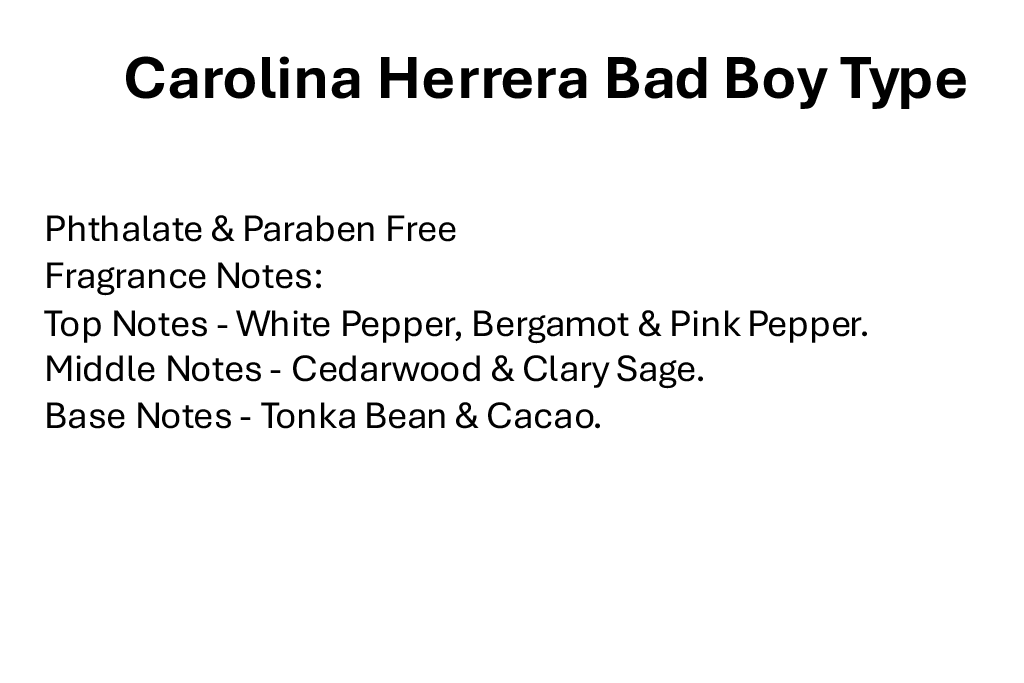 Carolina Herrera Bad Boy Type