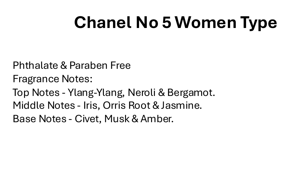 Chanel No 5 Women Type