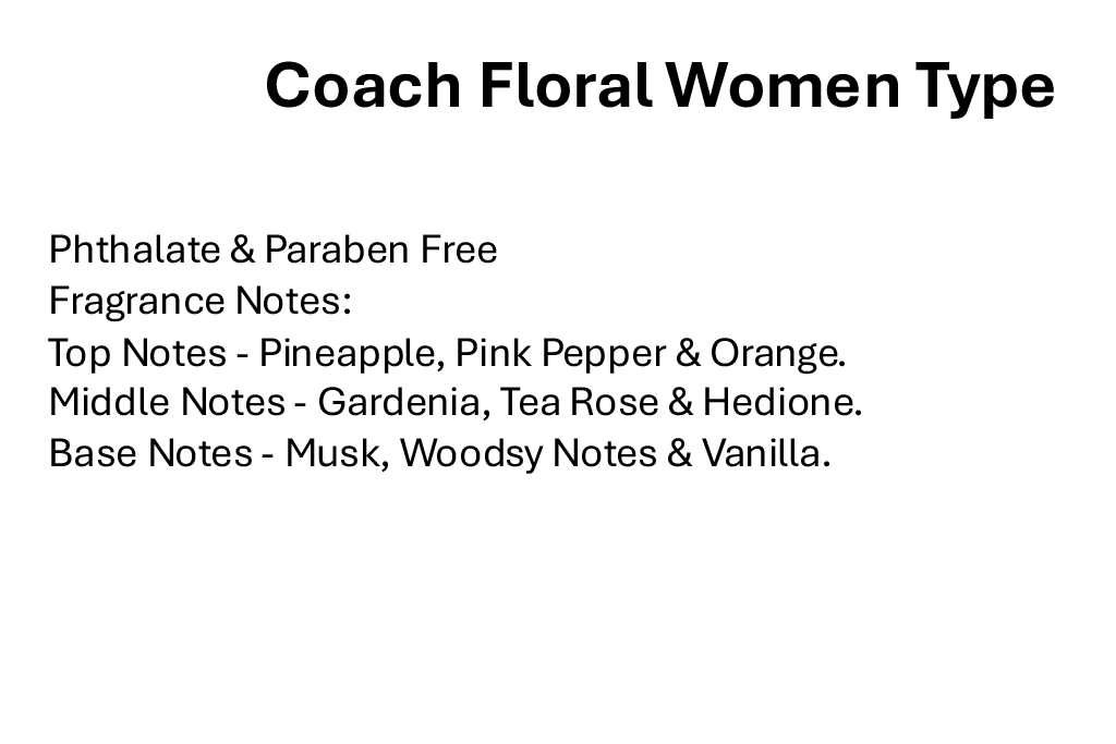 Coach Floral Women Type