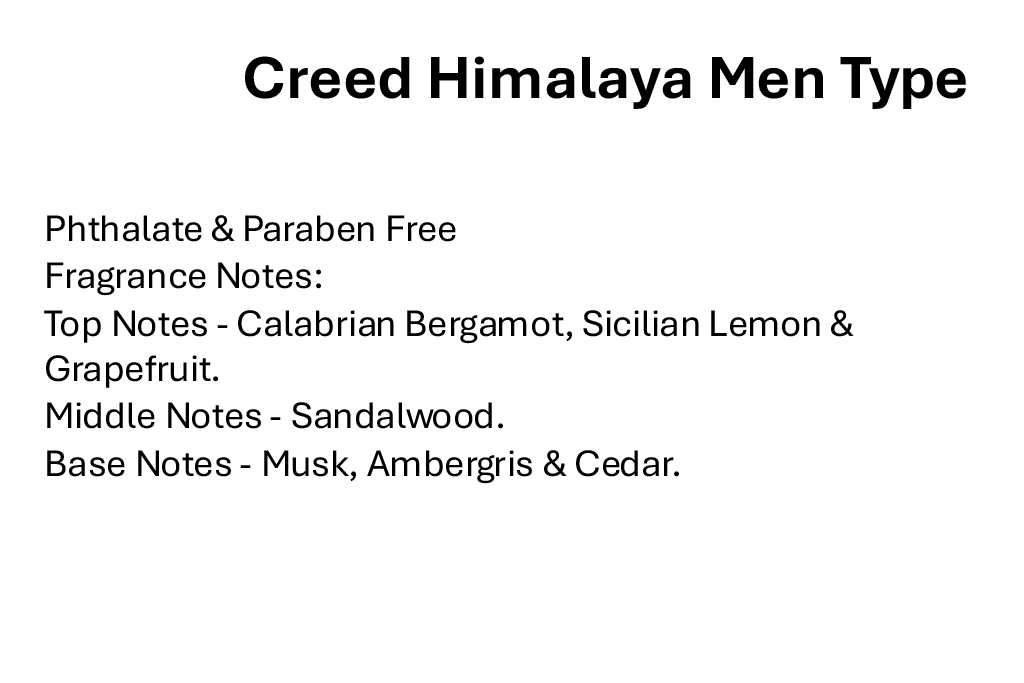 Creed Himalaya Men Type
