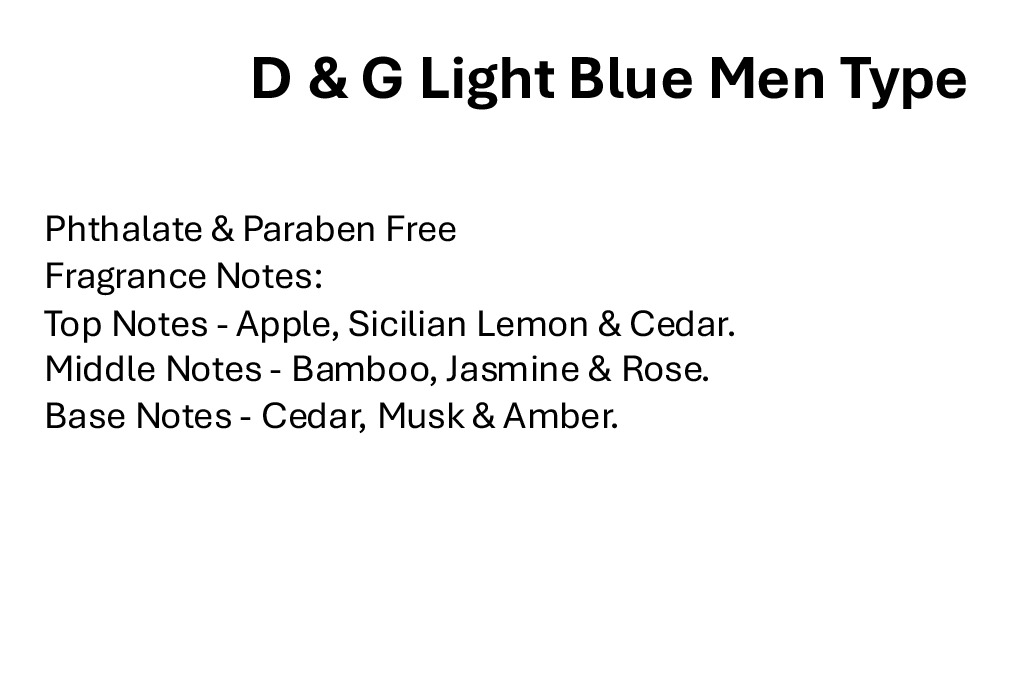 D & G Light Blue Men Type