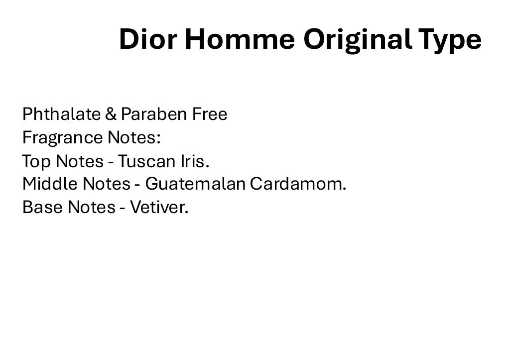Dior Homme Original Type