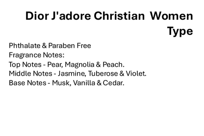 Dior J'adore Christian  Women Type