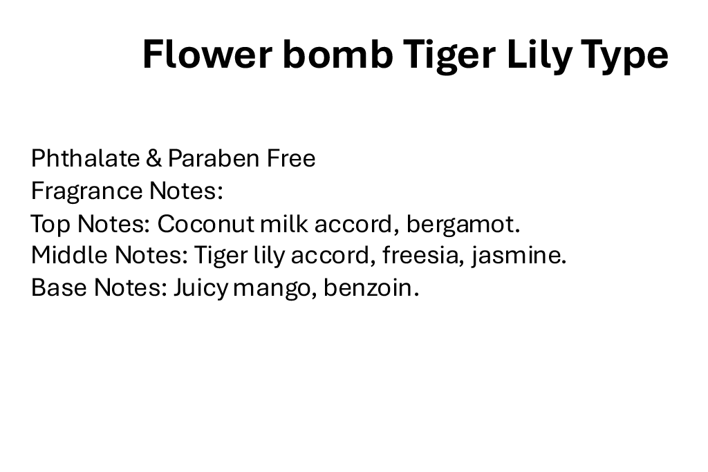 Flower bomb Tiger Lily Type