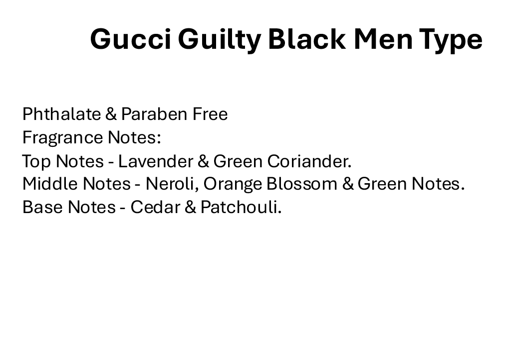Gucci Guilty Black Men Type