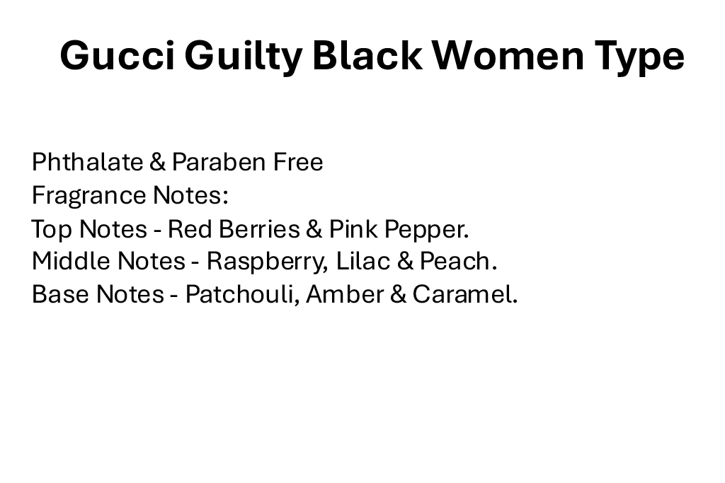 Gucci Guilty Black Women Type