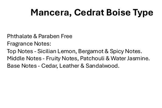 Mancera, Cedrat Boise Type