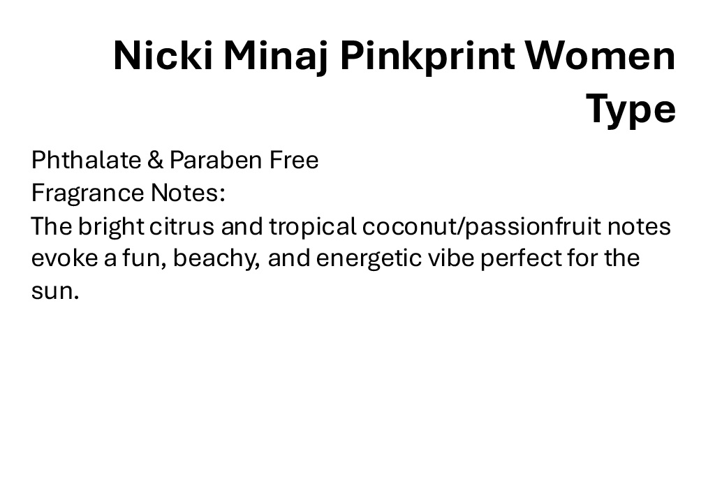 Nicki Minaj Pinkprint Women Type