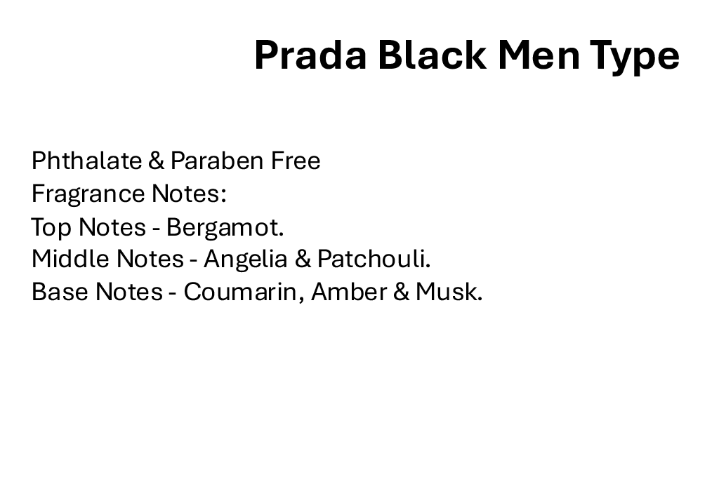 Prada Black Men Type