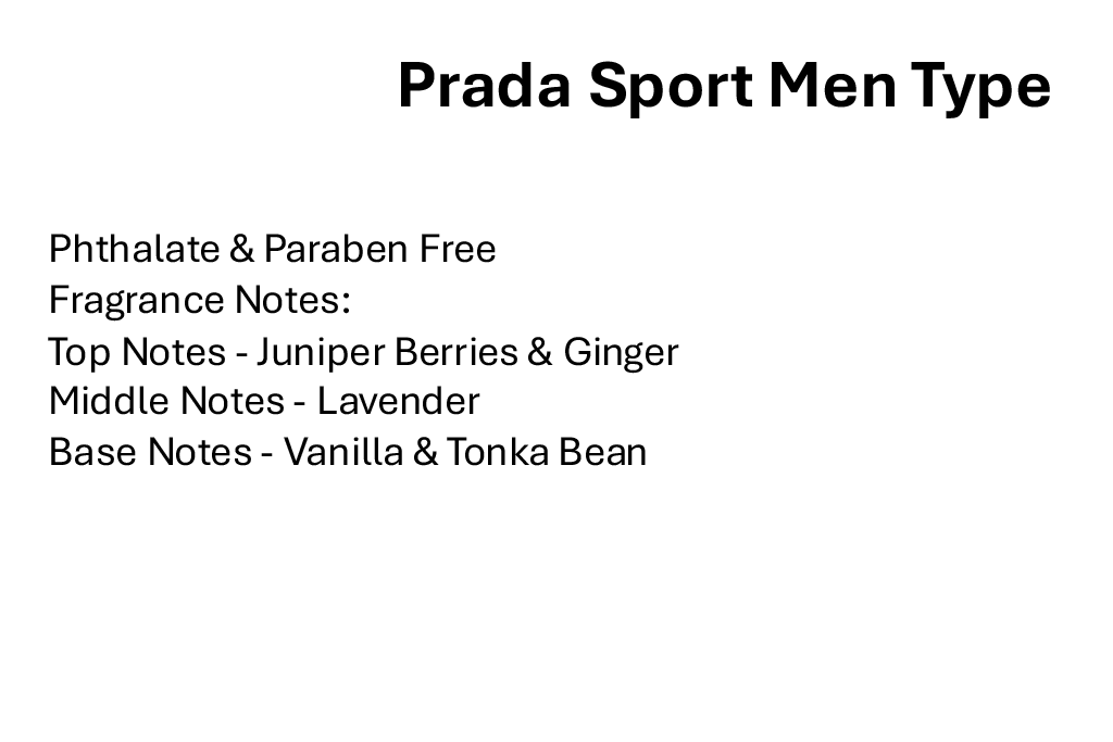 Prada Sport Men Type