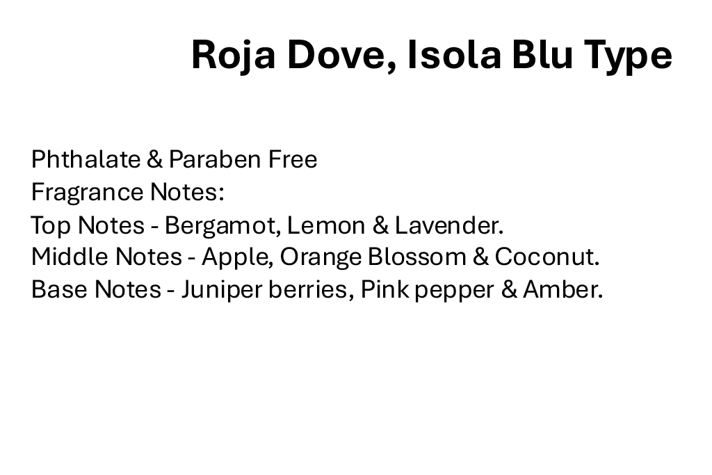 Roja Dove, Isola Blu Type