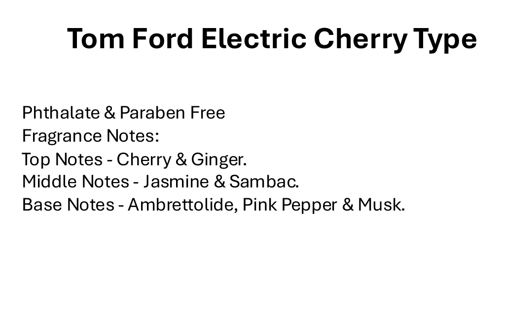 Tom Ford Electric Cherry Type