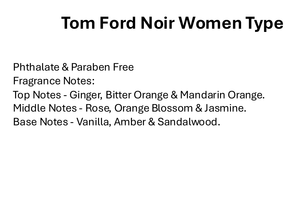 Tom Ford Noir Women Type