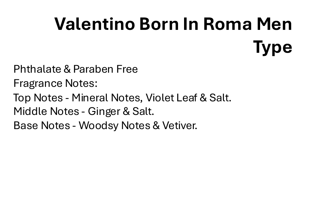 Valentino Born In Roma Men Type