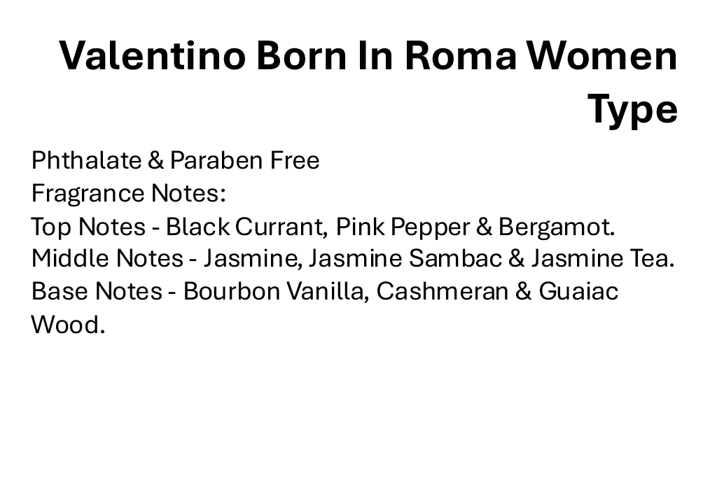 Valentino Born In Roma Women Type