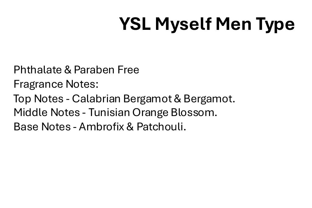 YSL Myself Men Type